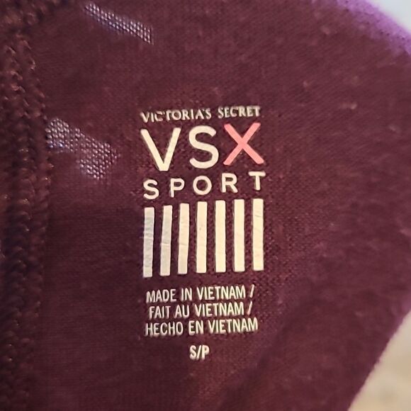 Victoria secret sport VSX womens pink and maroon‎ cotton open back tshirt - Picture 4 of 7